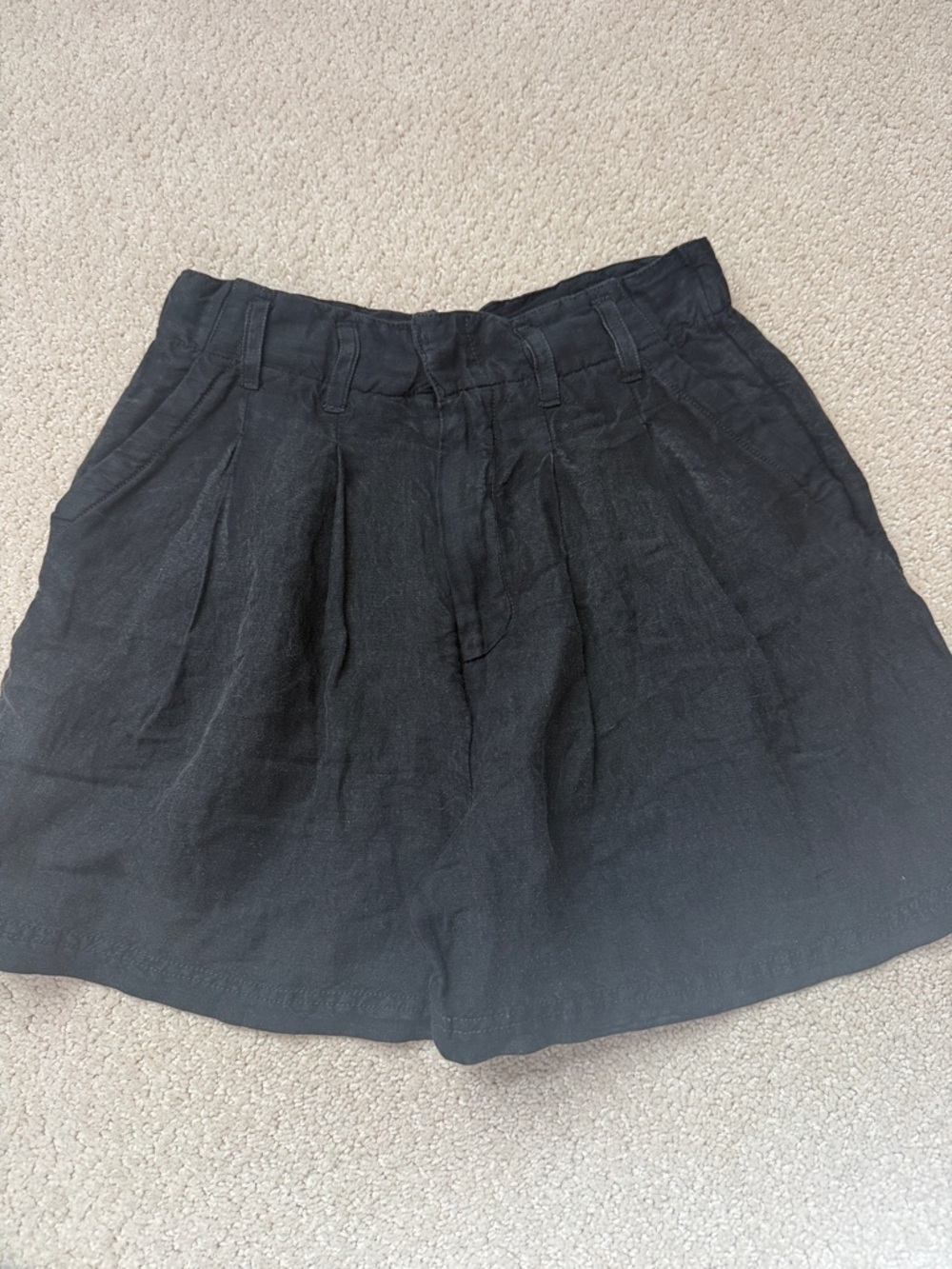 Black linen free people shorts new with tags